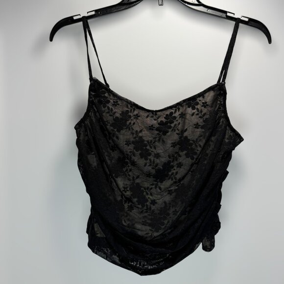 Willow & Root Black Lace Corset Crop Top Women's Medium NWT - Picture 1 of 7